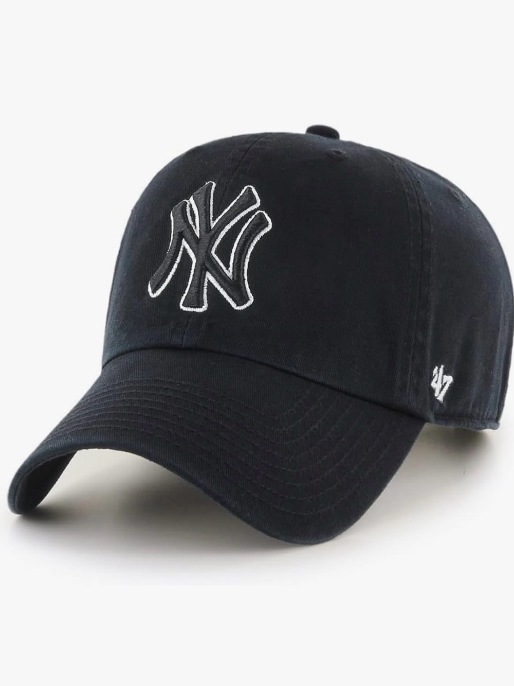 NWT unisex NY Yankees black hat (brand 47)